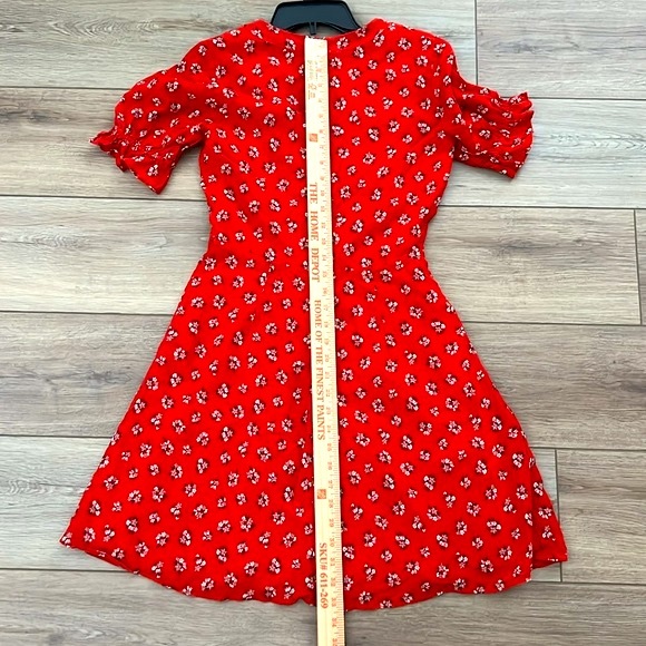 Madewell ‘Little Lillies’ Silk Ruffle-Sleeve Button-Front Dress - Picture 7 of 13